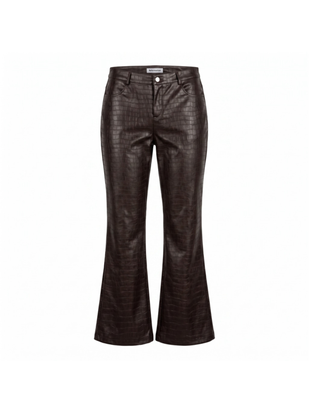 WeWoreWhat Faux Croc Leather Pants Brown 31 New With Tags